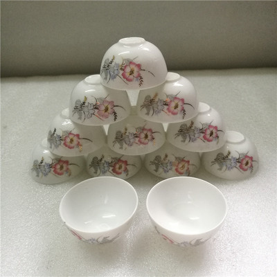 潮汕功夫茶杯 80年代超薄茶杯 工夫茶杯蛋壳茶杯 (49X27mm18毫升