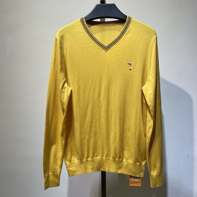 CM167 170码男士春秋V领打底毛衣 薄款时尚休闲款弹力上衣