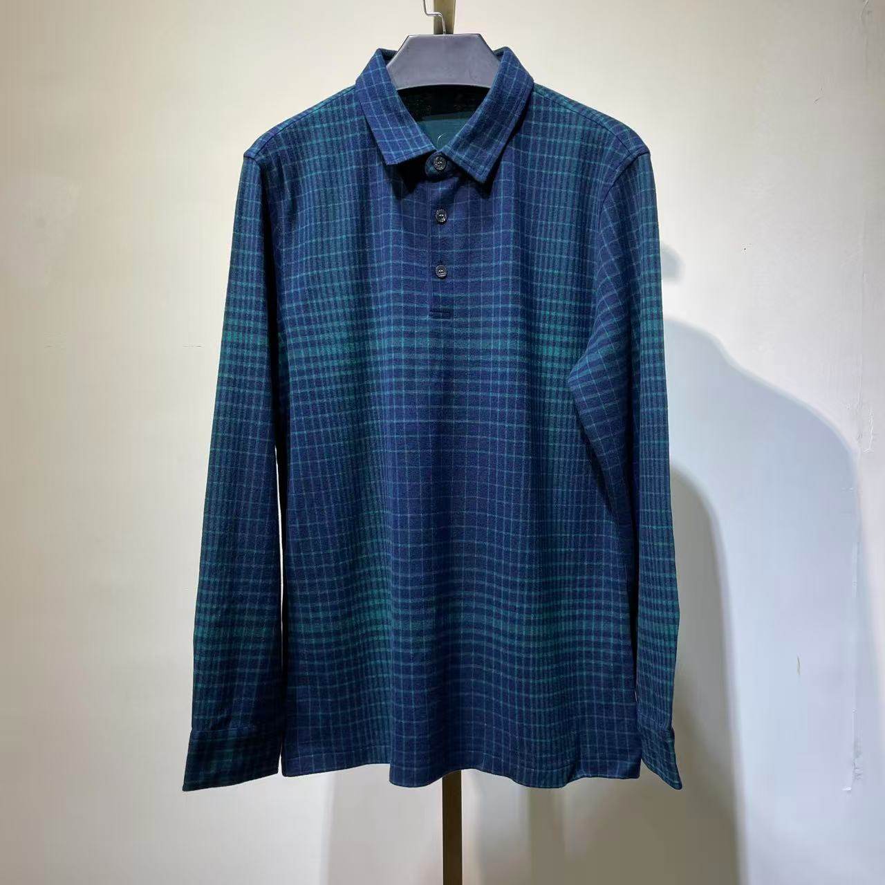 DC509 175码 男士春秋翻领长袖T恤日常休闲百搭款打底上衣