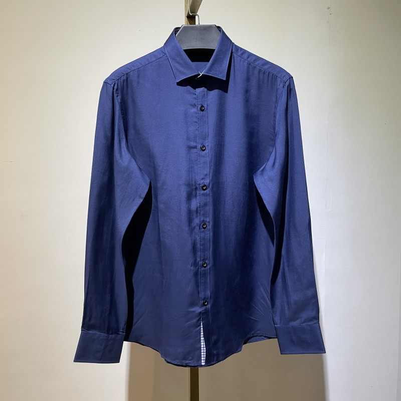 C17男士长袖衬衣23春夏季桑C丝休闲男装衬衫时尚商务 百搭衬衣