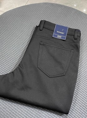 AK10斤立来男士修身商务休闲裤春秋中厚青年百搭黑色男裤