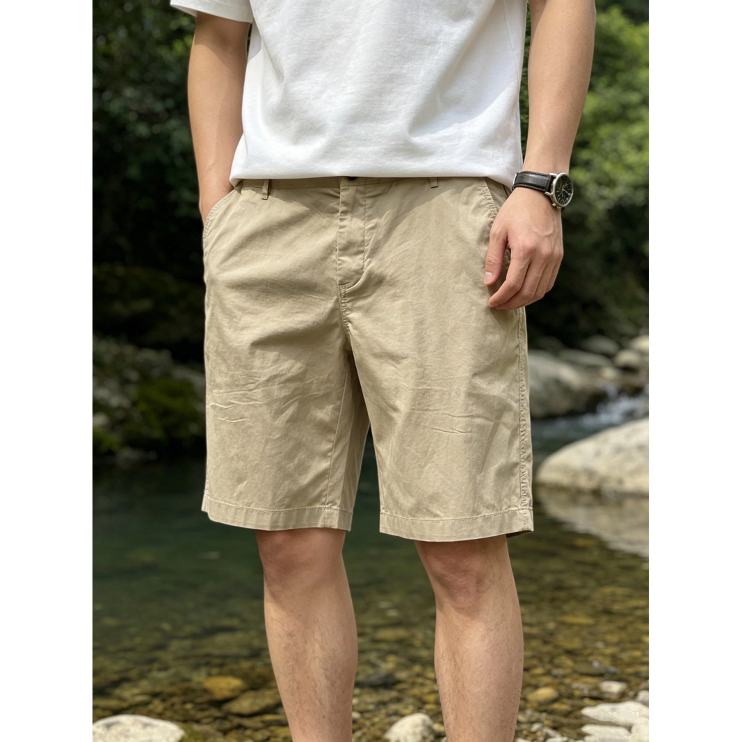 比家 AK103男士短裤男休闲五分裤夏季商务百搭短裤男纯色裤子