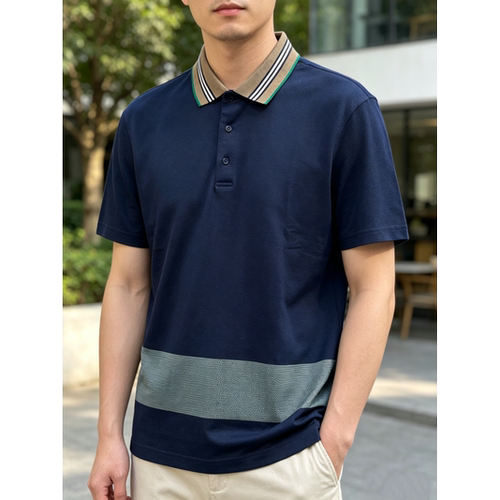 AD142  175码男士短袖T恤夏季休闲百搭薄款翻领半袖男