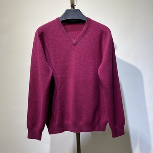 AM7 V领保暖休闲打底纯色商务休闲毛衣 鸟家秋冬男士