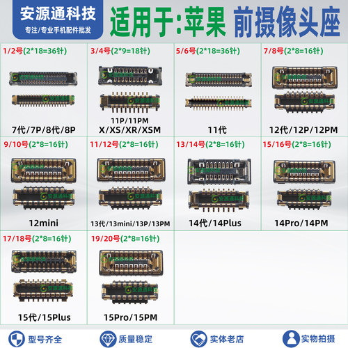 苹果手机前置摄像头座子内联