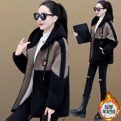 羊羔毛加绒加厚开衫卫衣女秋冬季2025新款百搭时尚保暖泰迪绒外套