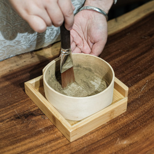 宋研 | 300目木绢茶罗 仿宋13cm手工木框蚕丝网茶筛 点茶师考证款