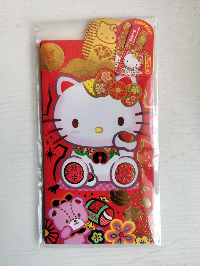 香港三丽鸥kitty大口仔melody双子布丁狗新年舞狮祝福利是封红包