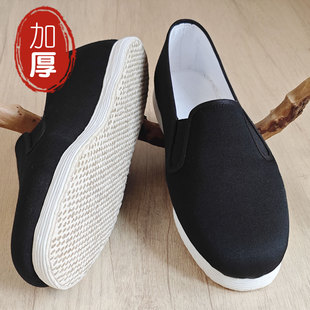 加厚千层底布鞋男一脚蹬反绱礼服呢纯手工老北京布鞋轻奢休闲鞋夏