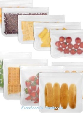 New Reusable Storage Bags 10 Pack Leak Proof Freezer Bags(5