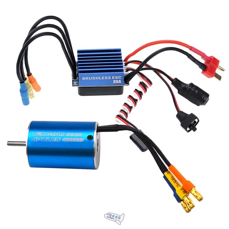 2838 4500KV Brushless Motor+35A ESC+LED Programing Card for