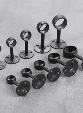 2Pc Stainless Steel Flange Rod Holder Closet Pole End Suppor