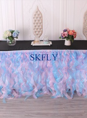 CL010R custom made wedding 6ft rectangle hot pink curly will