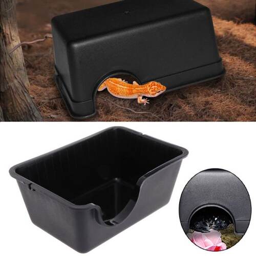 Reptile Box Hiding Case Hole Water Feeder Spider Turtle Snak