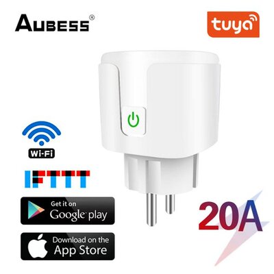 Aubess Smart Plug Socket EU16A/20A Wifi Remote Smart Plug PC