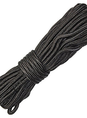 5mm x 15m 50ft Black tility Rope Boating Awnings Camping Fis