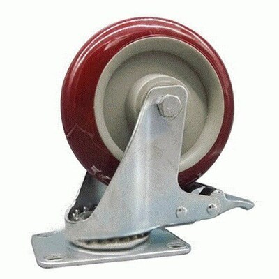 Heavy Duty 125mm Rubber Wheel Swivel Castor Wheels Trolley C