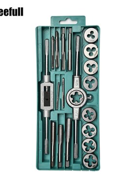 UNeefull 20pcs Tap Dies Set 1/16''  1/2'' NC Screw Thread P
