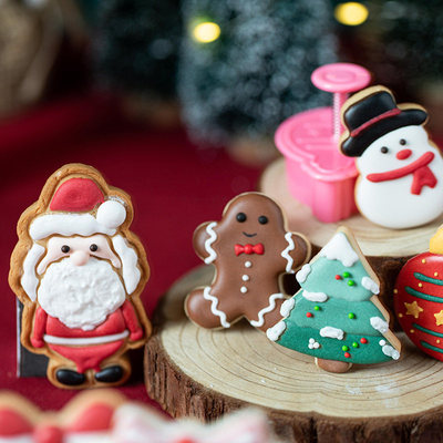 Christmas biscuit mold baking household cartoon three dimens