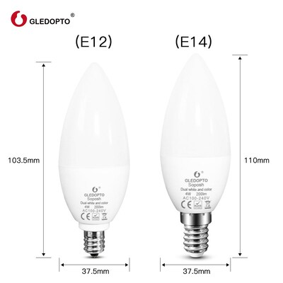 E12 E14 Zigbee Led Smart Bulb 4W Dimmable RGBCCT Ambiance D