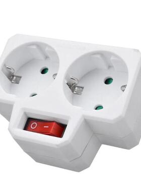 250V 16A EU Standard Plug Double Socket Conversion Socket wi