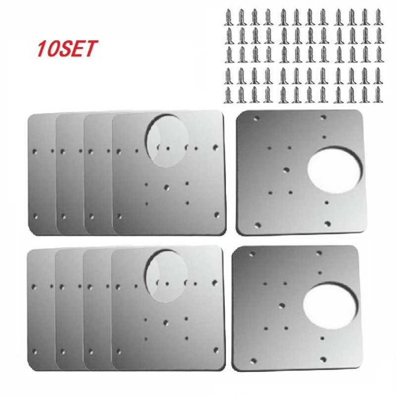 4/10Pcs Hinge Repair Plate Cupboard Cabinet Stainless Steel