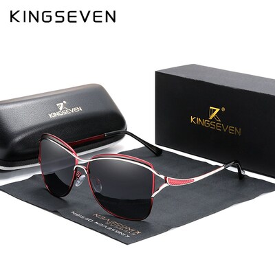 KINGSEVEN Sunglasses For Women Square Rimless elegant Brand