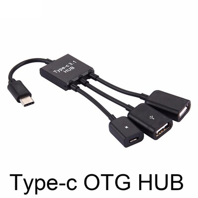 3in1 USB 3.1 Type C To Micro USB 2.0 Power Charging Host OT
