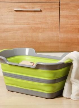 Folding laundry basket Storage clothes PP+TPR 60x40x27.5(7)C