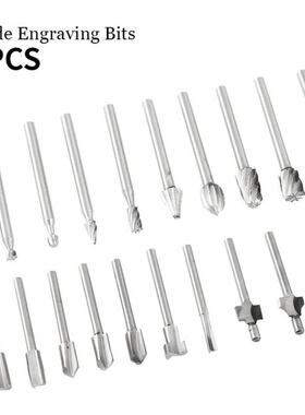 20Pcs 1/8 HSS Routing Router Drill Bits Set for Dremel Carbi