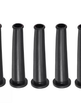 5Pcs Black Rubber Wire Protector Cable Sleeve Boot Cover For