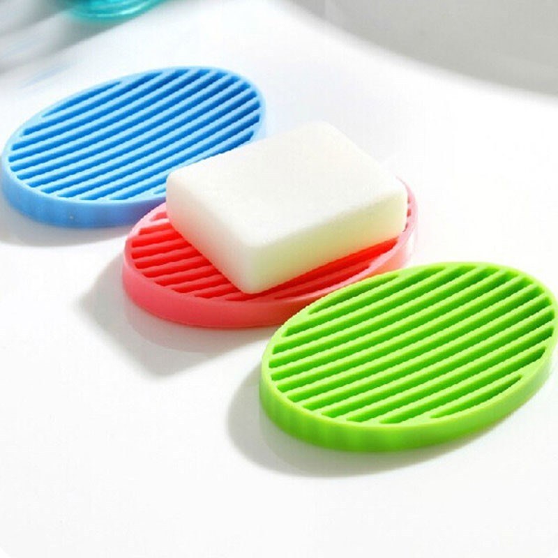 New Arrival Silicone Flexible Toilet Soap Holder Plate Bathr