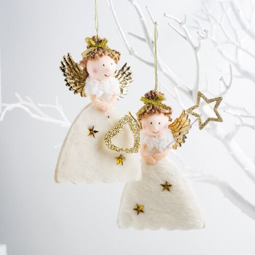 2020 Christmas Decorations Blonde Angel Girl Pendant Cute