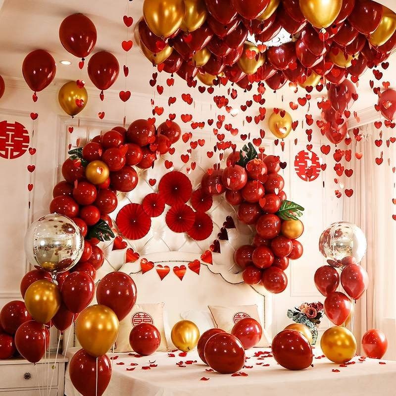 romantic bridal room decoration kit balloon package wedding