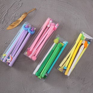 Gel Schoo 6pcs Flower Stationary Kawaii Office Colorful Pen
