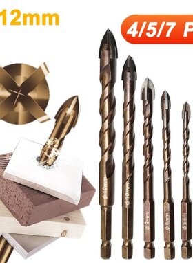 3-12mm Cross Hex Tile Drill Bits Set for Glass Ceramic Concr