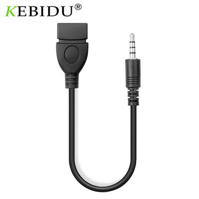 kebidu 3.5mm Male Audio AUX Jack to USB 2.0 Type A Female O
