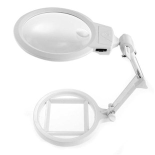 Magnifying Lens Table Magnifier With 2 LED Light Foldable De