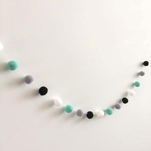 Home Decor Hanging Nursery Pom Pom Garland Nordic Felt Stri