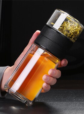 520ml 200ml Glass Water Bottle With Tea Filter Strainer Doub