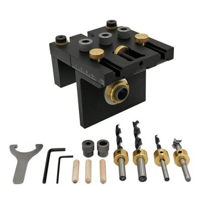3-in-1 Woodworking Doweling Jig Kit with Positioning Clip Ad