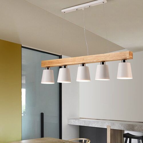 Nordic Japanese Led Oak Wood Pendant Light Lamp Fixture Hang