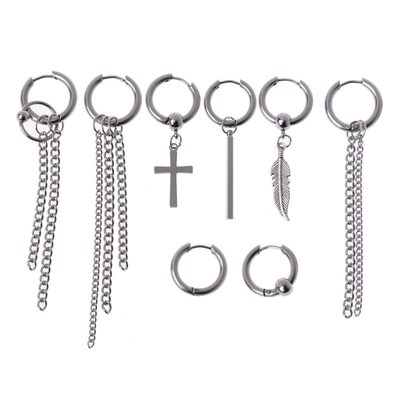 Korean Jewelry Earrings V Long Men Bangtan Boys Hoop Chain