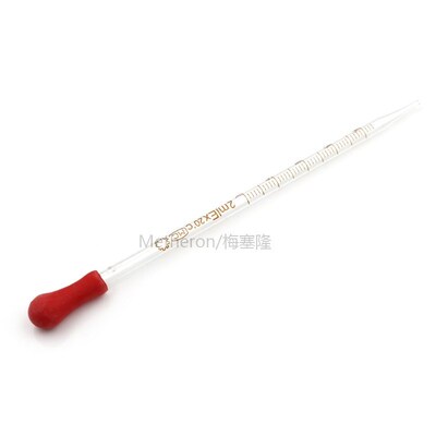 1pc 0.5ml/2ml/3ml Chemistry Pipette Transparent Red Rubber H