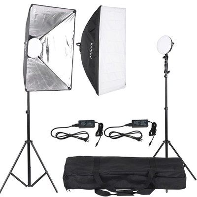 Andoer LED Photography Lighting Kit 2 * 30W LED Lamp + 2 *
