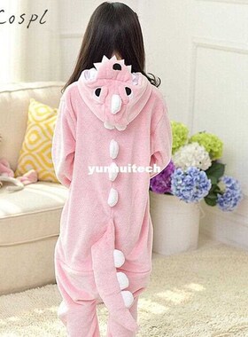 Dinosaurio Onesie Pajama Set For Girls Animal Cosplay Costum
