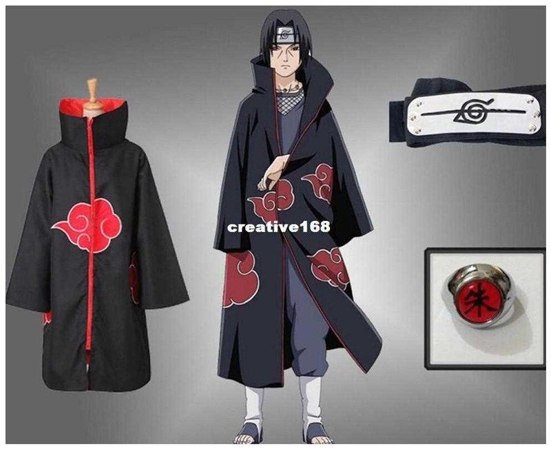 halloween anime naruto uchiha itachi cosplay costume akatsuk