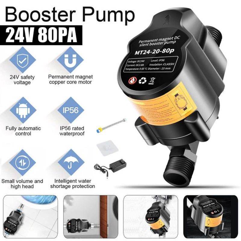 dc 24v water pressure booster pump 20l/min 80pa water pressu