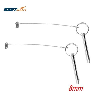 2PCS 8*76mm SS316 Boat Top Bimini Top Quick Release  Pin wit