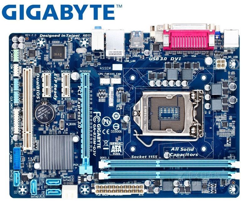 mainboard GA-B75M-D3V motherboard LGA 1155 DDR3 B75M-D3V 16